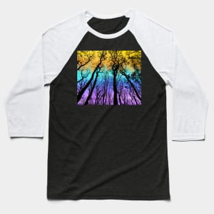 Fall Forest Sunset Baseball T-Shirt